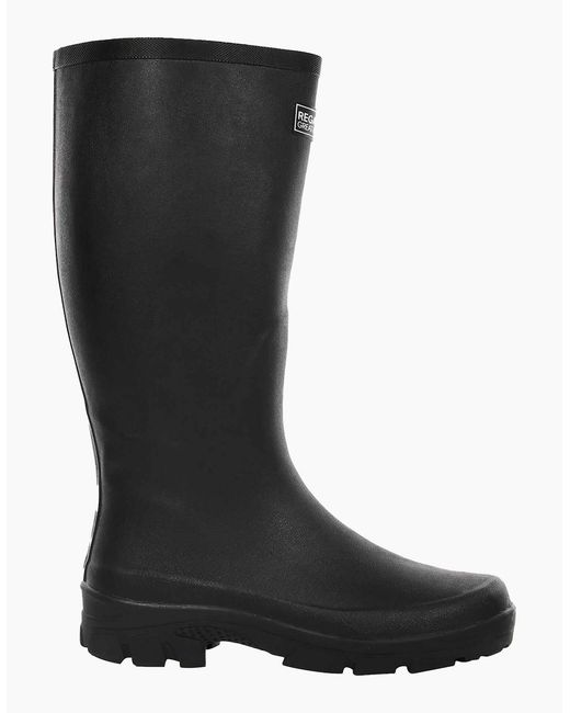 Regatta Black Great Outdoors Mumford Ii Rubber Wellington Boots for men