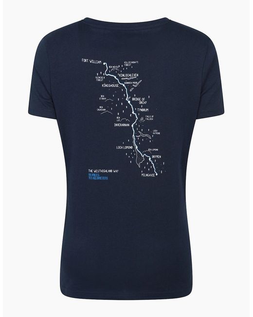 Mountain Warehouse Blue Ladies West Highland Way T-Shirt