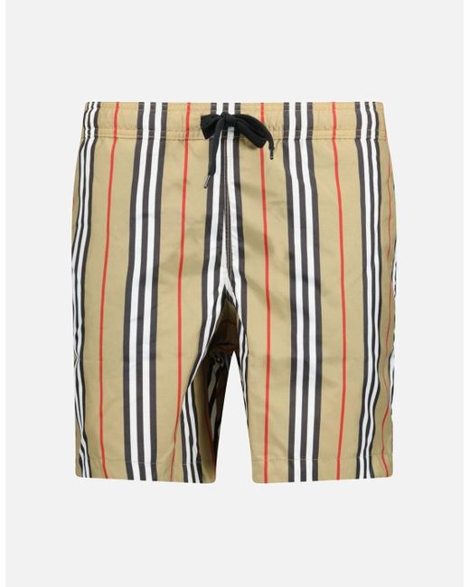 Burberry White 'Martin' Signature Check Swim Shorts Archive for men