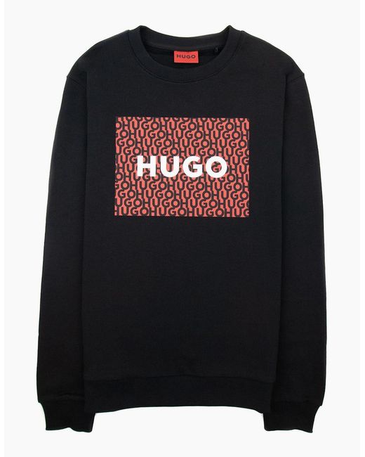 Boss Black Hugo Dalker Logo Print Relax Fit Sweatshirt 001 for men
