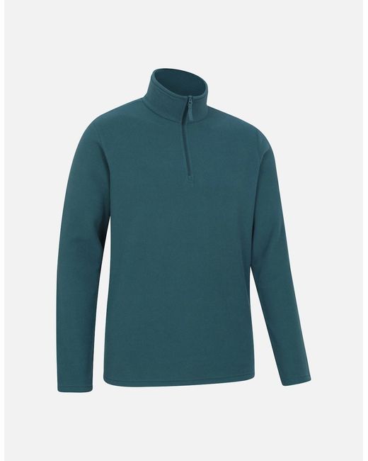 Mountain Warehouse Blue Camber Ii Half Zip Fleece Top for men