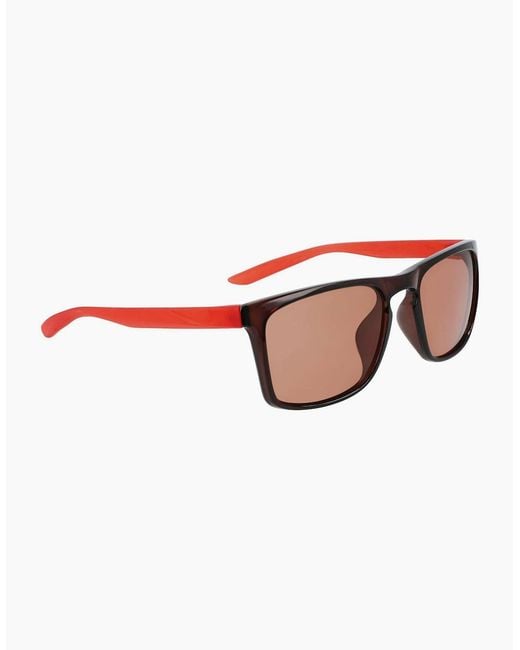 Nike Brown Ascent Rectangle Sunglasses for men