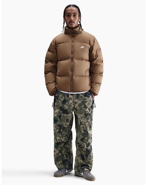 Nike Brown Therma Fit Club Puffer Jacket for men
