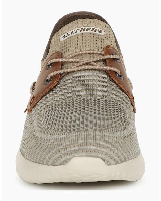 Skechers Brown Delson 3.0 Roth Slip for men