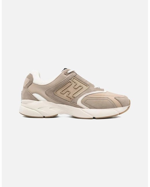 Fendi White Ff Runner Sneakers for men
