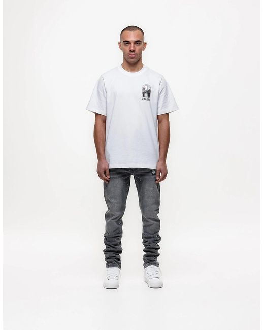Magrit Gray Acier Slim Jeans for men