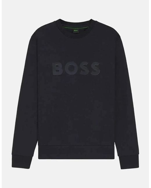 Boss Blue Boss Salbo Sandwich Logo Sweatshirt Dark for men