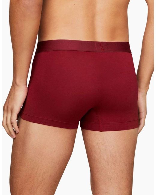 Tommy Hilfiger Blue 3-Pack Th Original Logo Boxer Trunks, /Rouge for men
