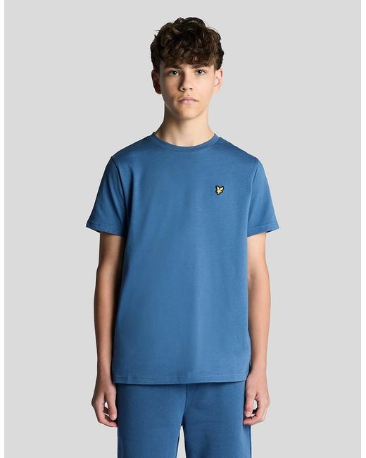 Lyle & Scott Blue Cotton Crew Neck T-Shirt for men