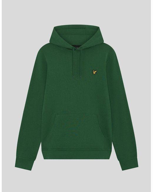 Lyle & Scott Green Loopback Cotton Hoodie for men
