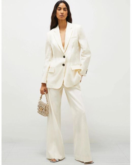 Marella White Loden Long Trouser