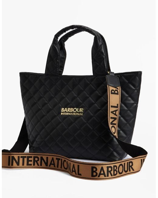 Barbour Black B.Intl Battersea Quilted Mini Tote Bag