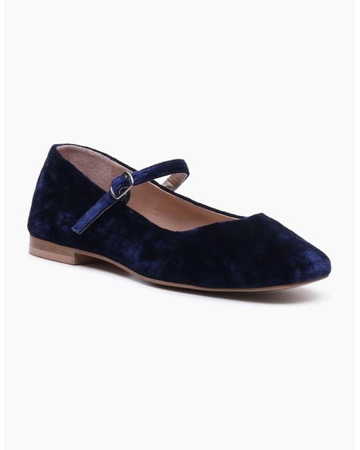 Hush Puppies Blue Pasha Velvet Flats