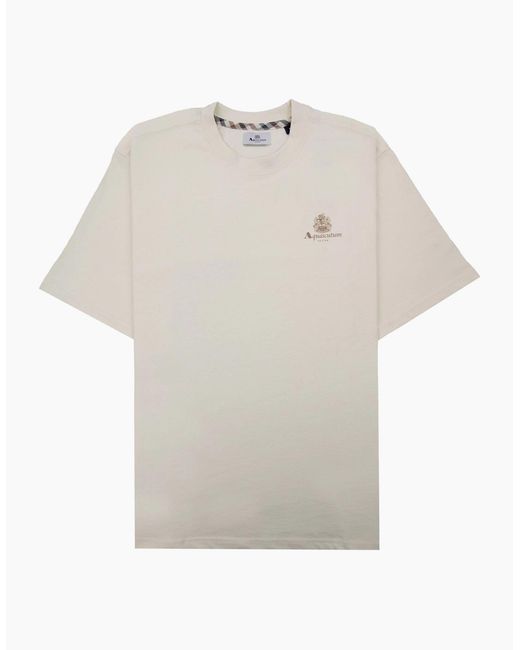 Aquascutum White Active Small Logo T Shirt Old for men