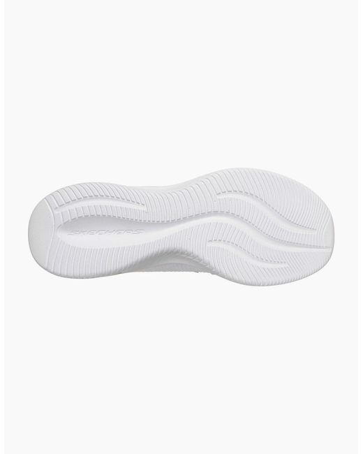 Skechers White Ultra Flex 4.0 Textile Standard Trainers