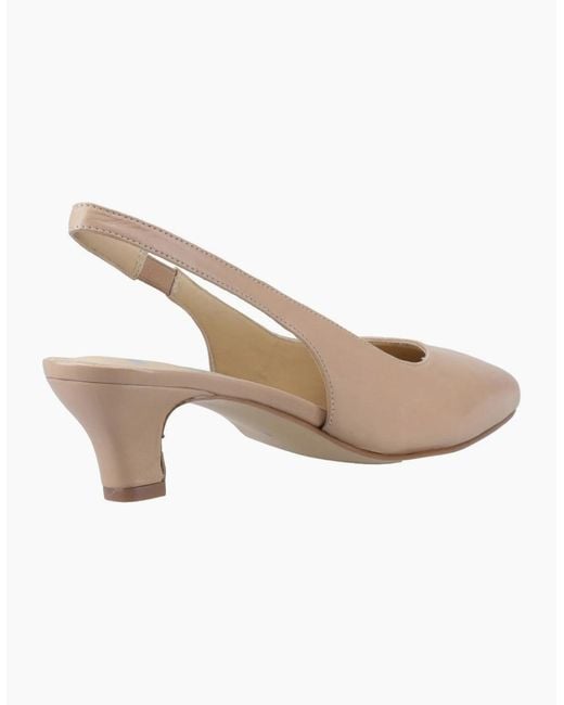 Hush Puppies White Nahla Kitten Slingback Court Shoes