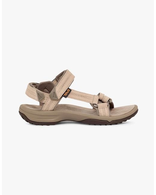 Teva White Terra Fi Lite Suede Ankle Strap Sandals Feather
