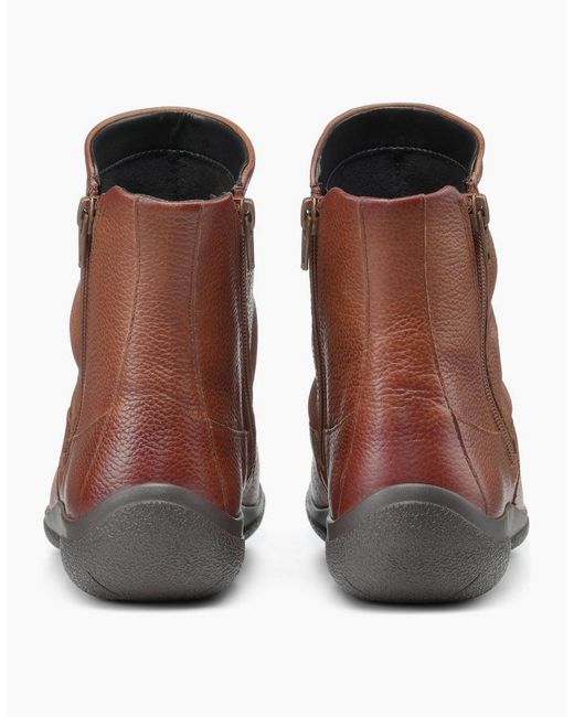 Hotter Brown Whisper Wide Fit Ankle Boots