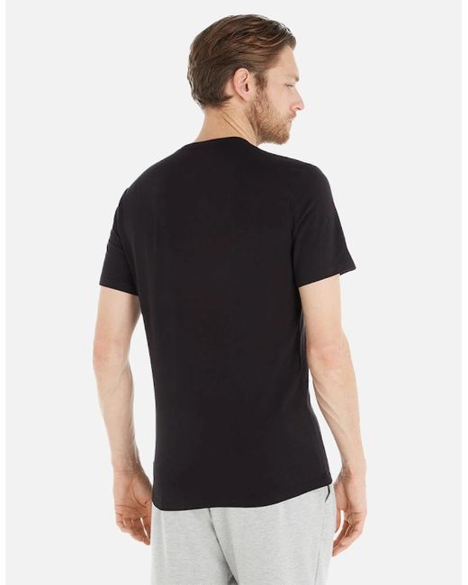 Calvin Klein Black 2-Pack Modern Cotton Lounge T-Shirts for men