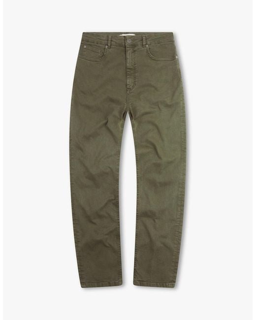 Vingt Quatre Denim Green Vingt Quatre Slim Fit Garment Dye Jeans for men