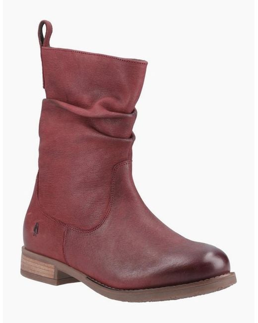 Hush Puppies Purple Emilia Ankle Boots
