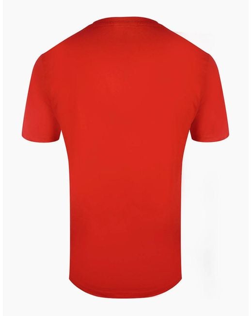 Roberto Cavalli Red Cavalli Class Varsity Logo T-Shirt for men