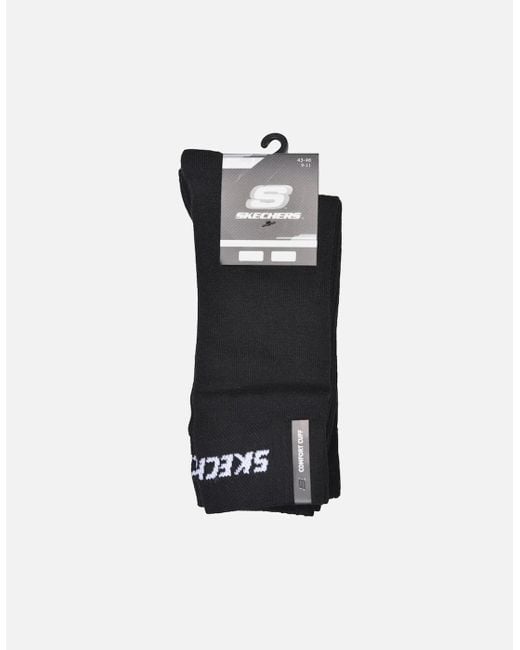 Skechers Black 3-Pack Mesh Ventilation Crew Socks for men
