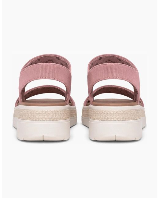 Skechers Pink Bobs Sun Ray Ankle Strap Sandals Rose