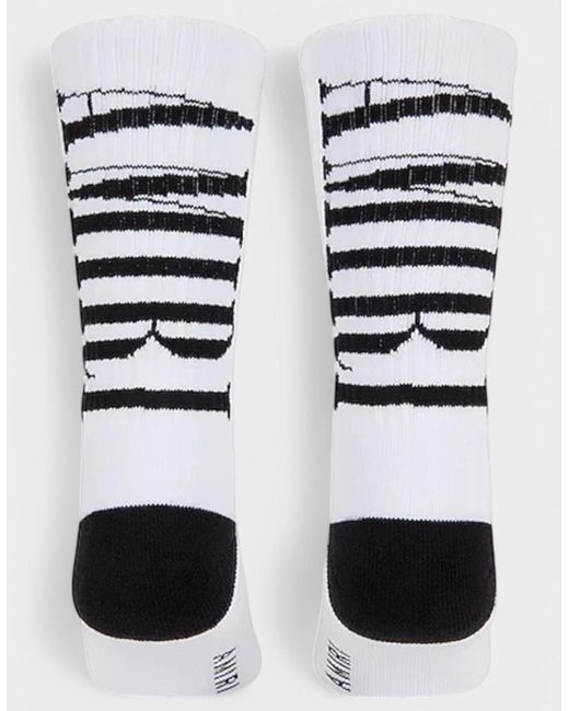 Amiri White Vertical Logo Socks
