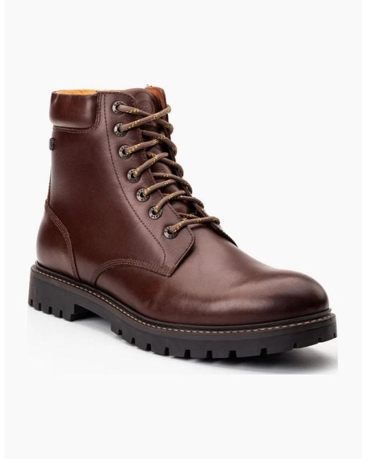 Base London Brown London Nickel Combat Boots for men