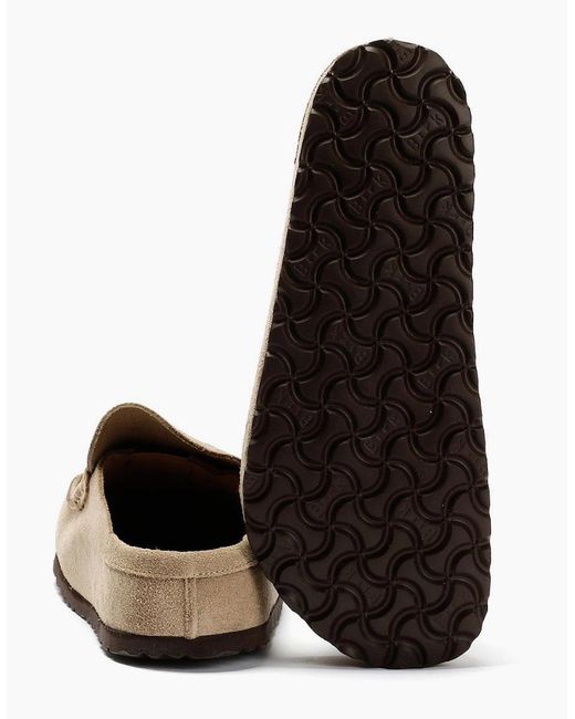 Birkenstock Clogs Natural Birkenstock Naples Suede Taupe Regular Clogs