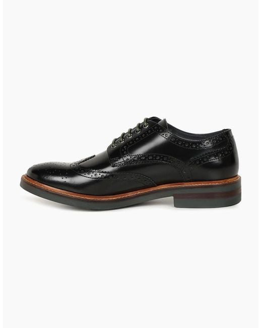 Base London Black Woburn Brogues for men