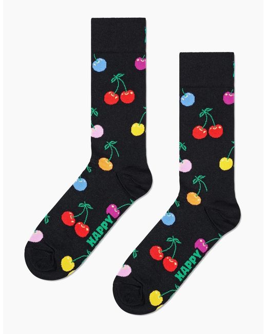Happy Socks Blue 3-Pack Bananas, Cherries & Burgers Socks