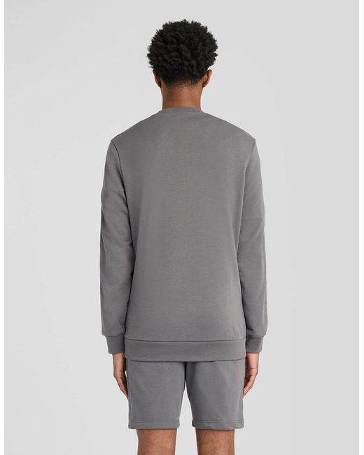 Lyle & Scott Gray Sports Tape Crew Neck Sweatshirt for men