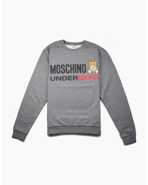 Moschino Gray Underbear Sweatshirt for men