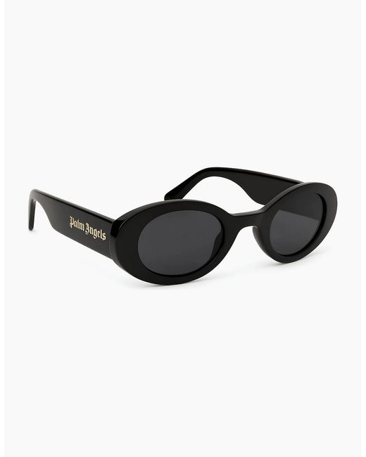 Palm Angels Black Gilroy Rectangle Sunglasses for men