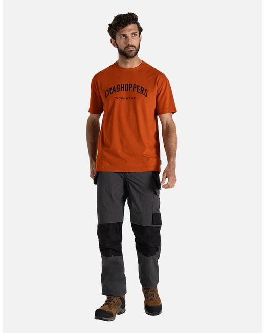 Craghoppers Orange Batley Work T-Shirt for men