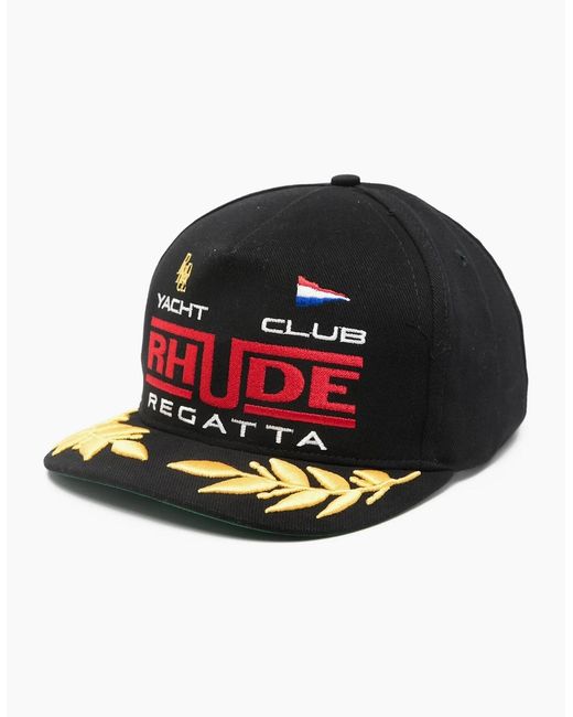 Rhude Black Regatta Club Cap for men