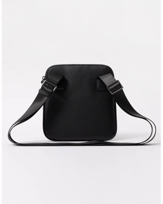 ARMANI EXCHANGE Black Slim Envelope Messenger Bag for men