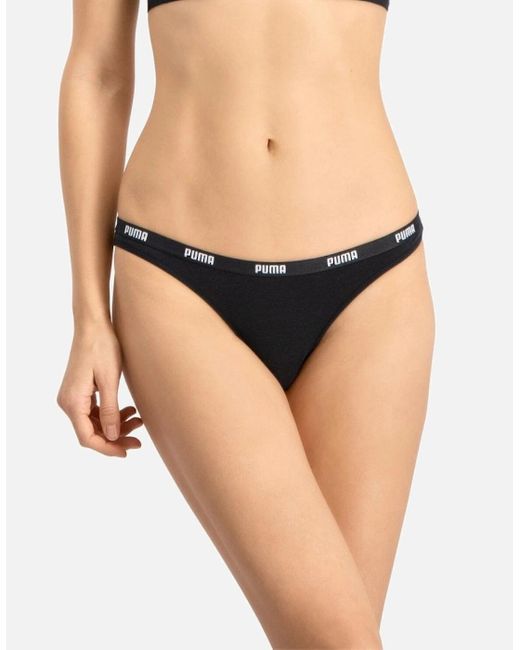 PUMA Blue 2-Pack Classic Logo Low-Rise Bikini Briefs