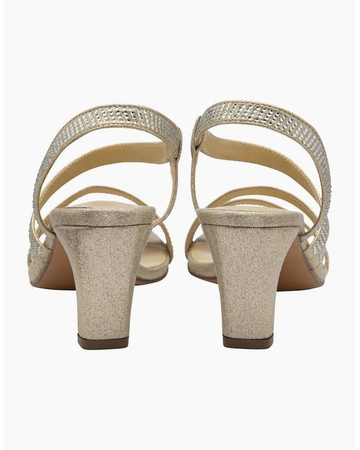 Lotus Metallic Bernadette Heeled Sandals
