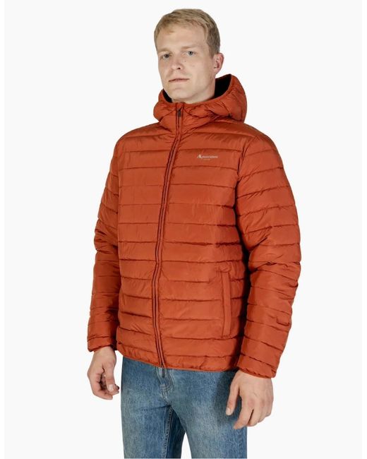 Aquascutum Orange Active Rlg Active 100 Gr Winter Rust Hooded Jacket for men