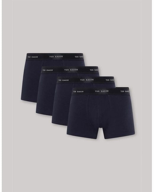 Ted Baker Blue 4 Pack Plain Design Trunk for men