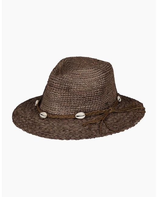 Barts Brown Alora Fedora Straw Hat