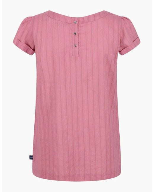 Regatta Pink Crew Neck Short Sleeve Shell Blouse