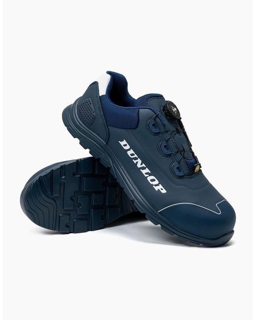 Dunlop Blue Matt Microfiber Safety Trainers for men