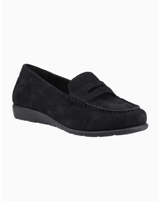 Hush Puppies Black Shelby Suede Loafers