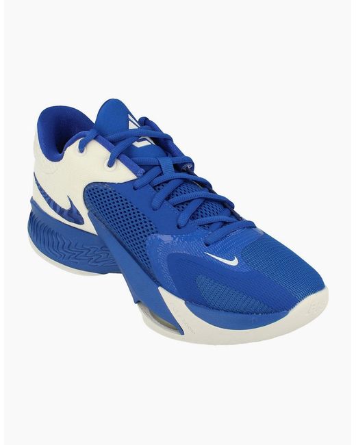 Nike Blue Zoom Freak 4 Tb Promo Basketball Trainers Dx6652 400 for men