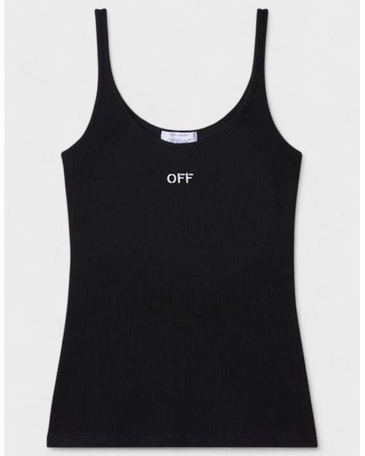 Off-White c/o Virgil Abloh Black Off Stamp Rib Tank Top