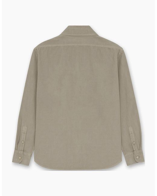 Boglioli Natural Light Brushed Cotton Shirt for men